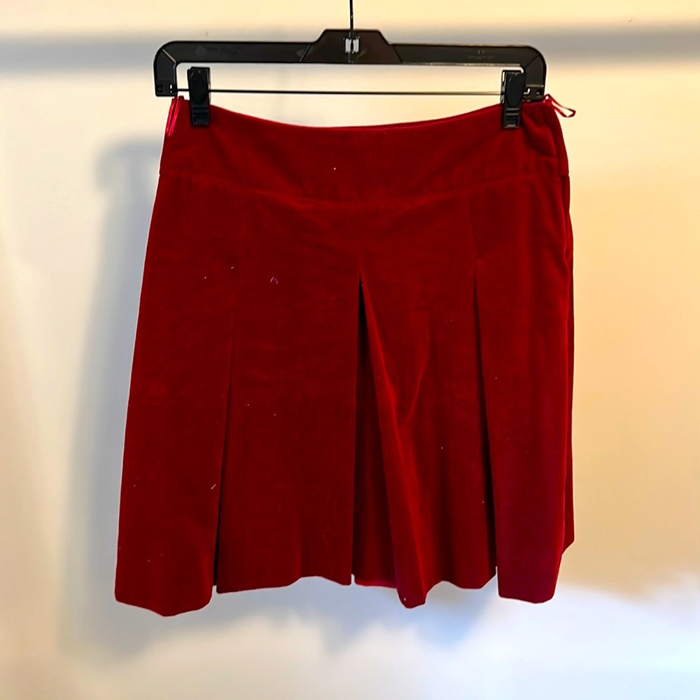 60’s Philosophy by Alberta Ferretti Red-Pleated Skirt